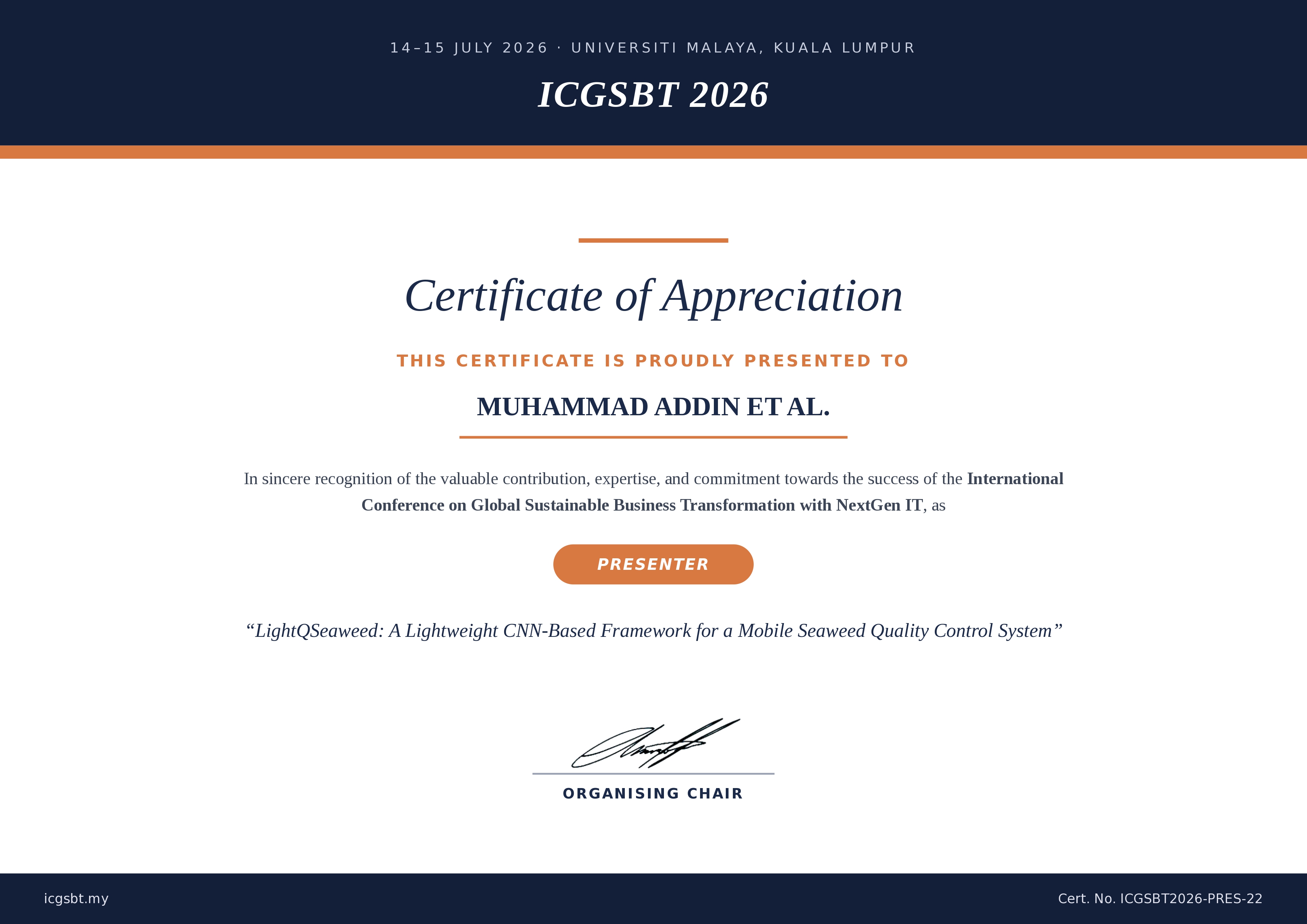 Certificate 22