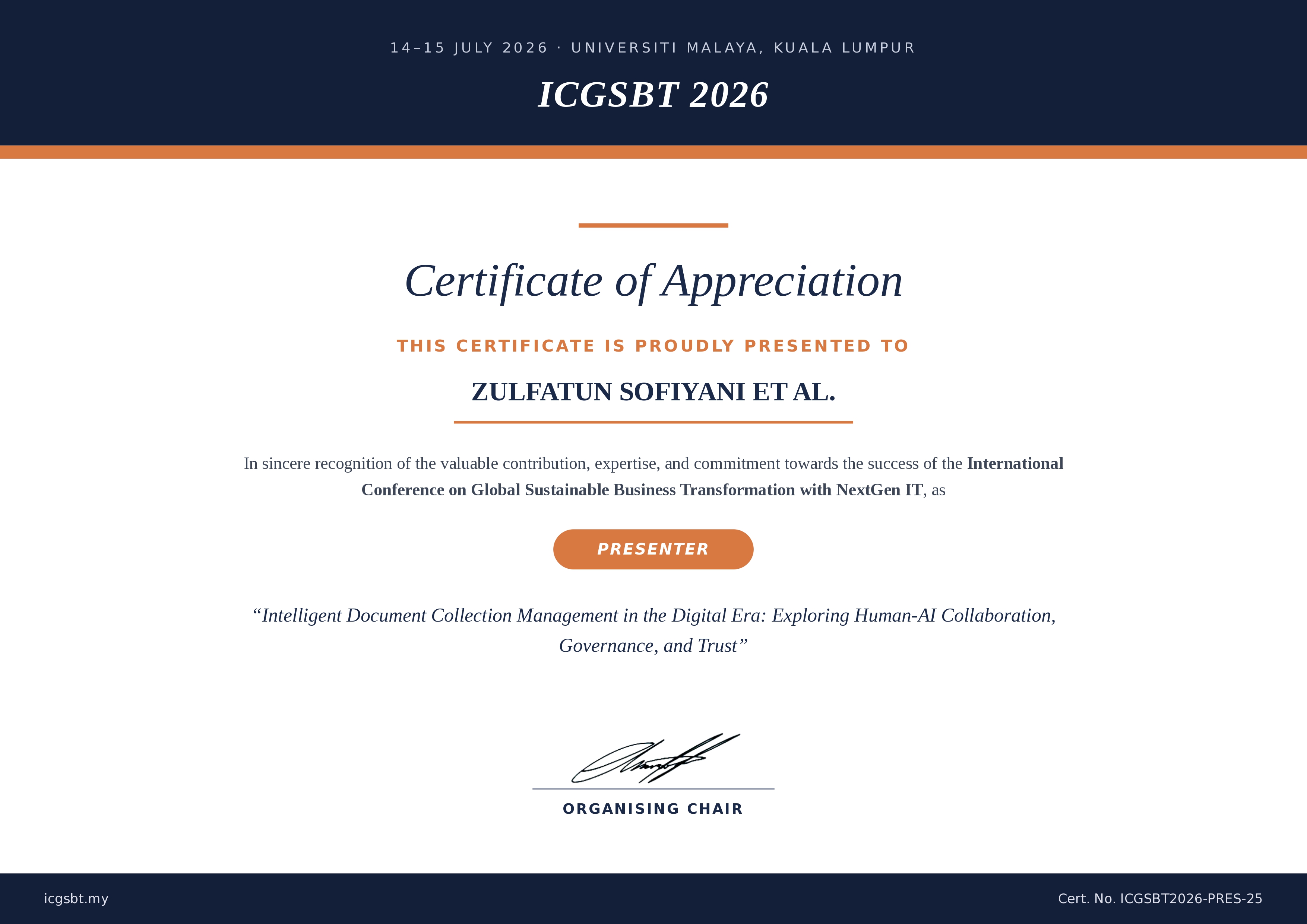 Certificate 25