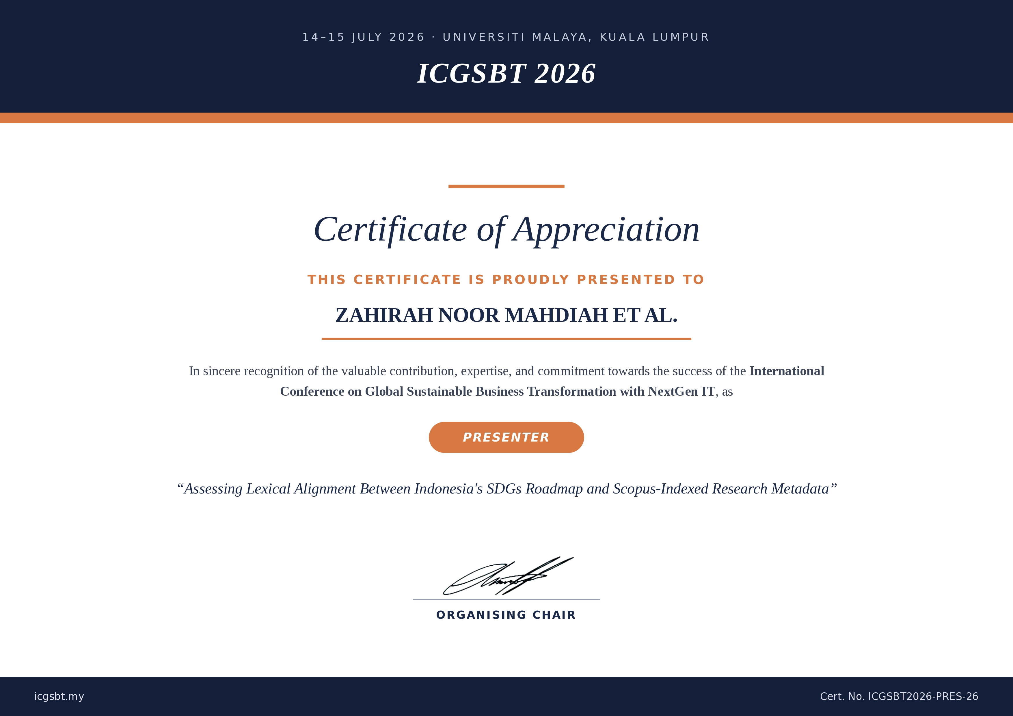 Certificate 26