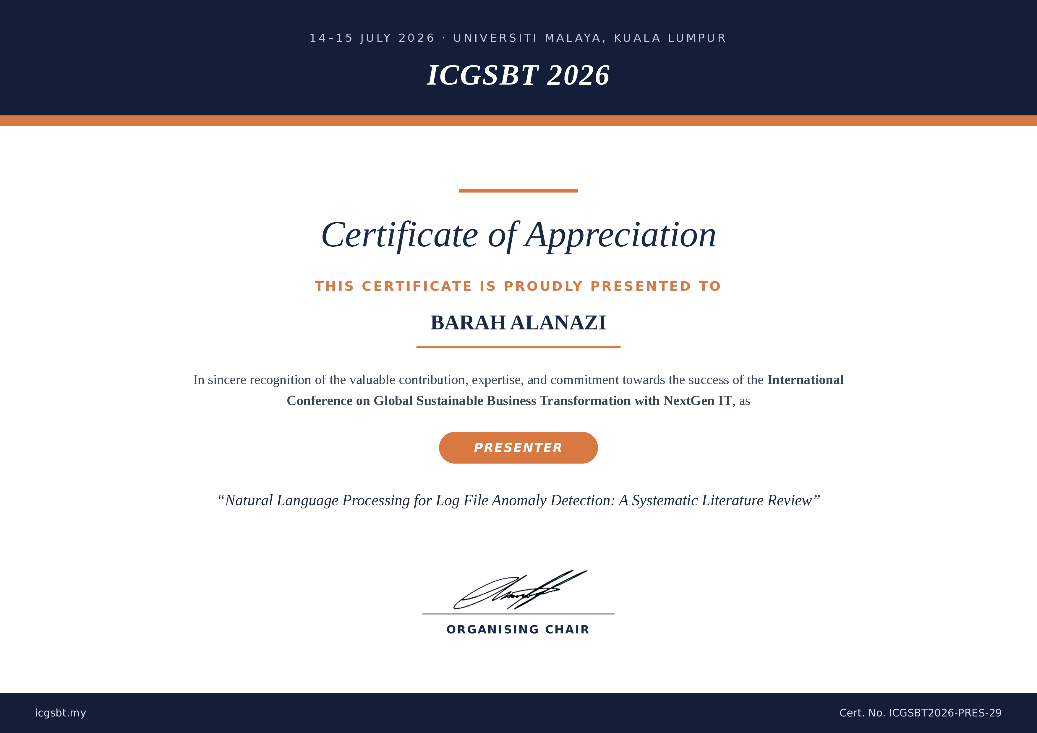 Certificate 29